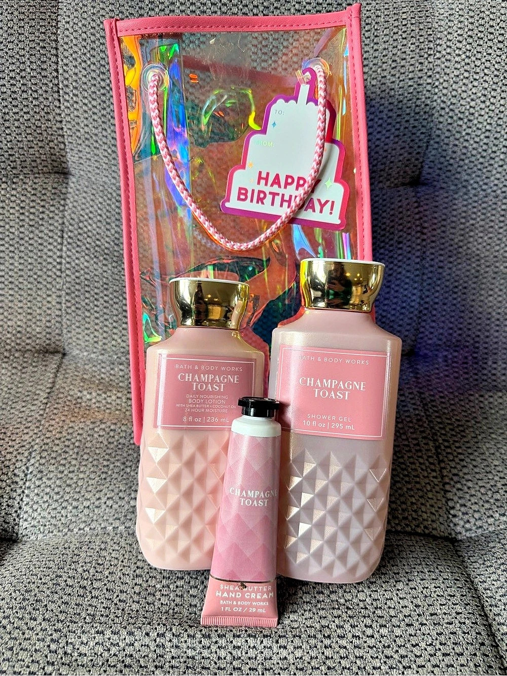 Bath & Body Works Champagne Toast Birthday Gift Set shower gel, body&hand lotion